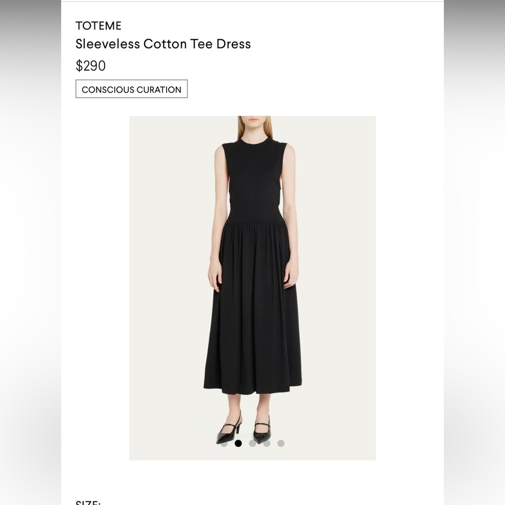 NWT Black Toteme dress size Small